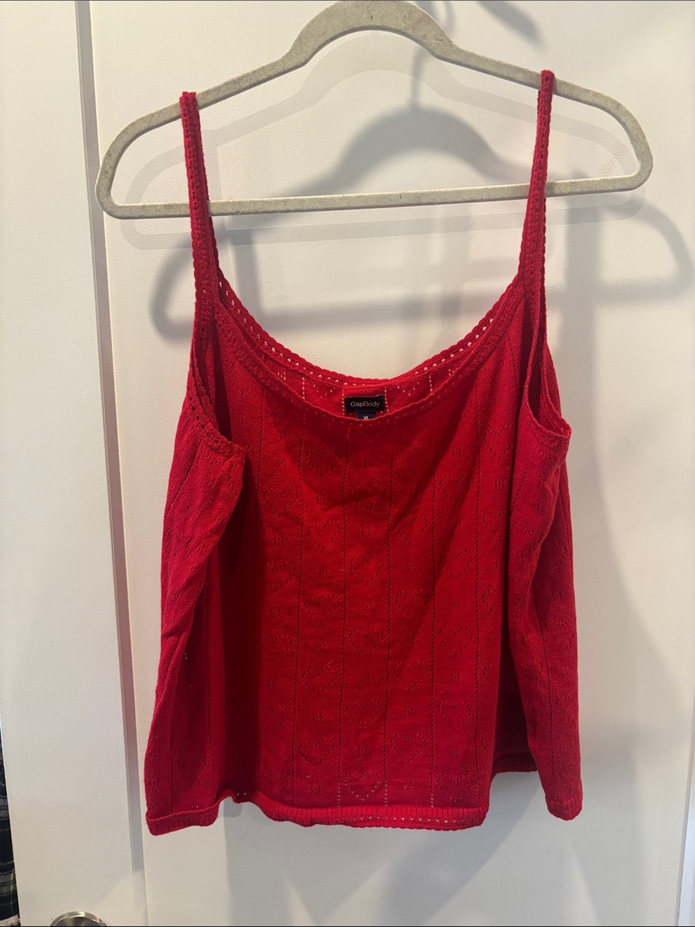 GAP Bright Red Knit Spaghetti-Strap Camisole